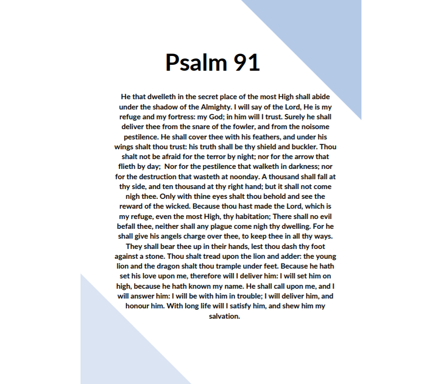 Psalm 91 Blue